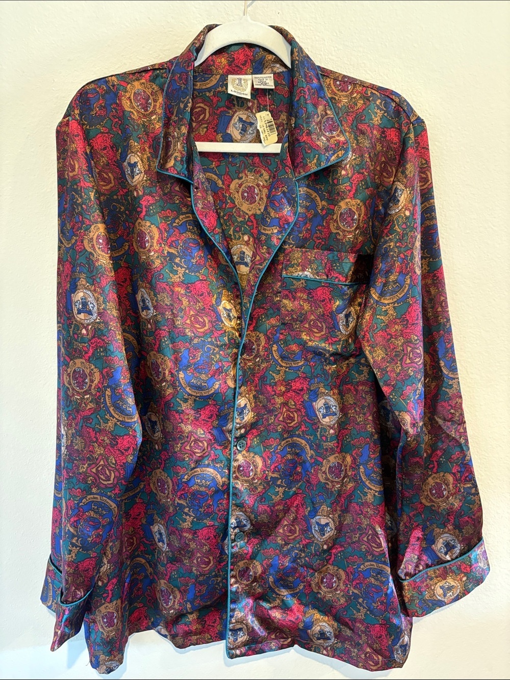 1990 Victoria's Secret silky feel paisley pj top